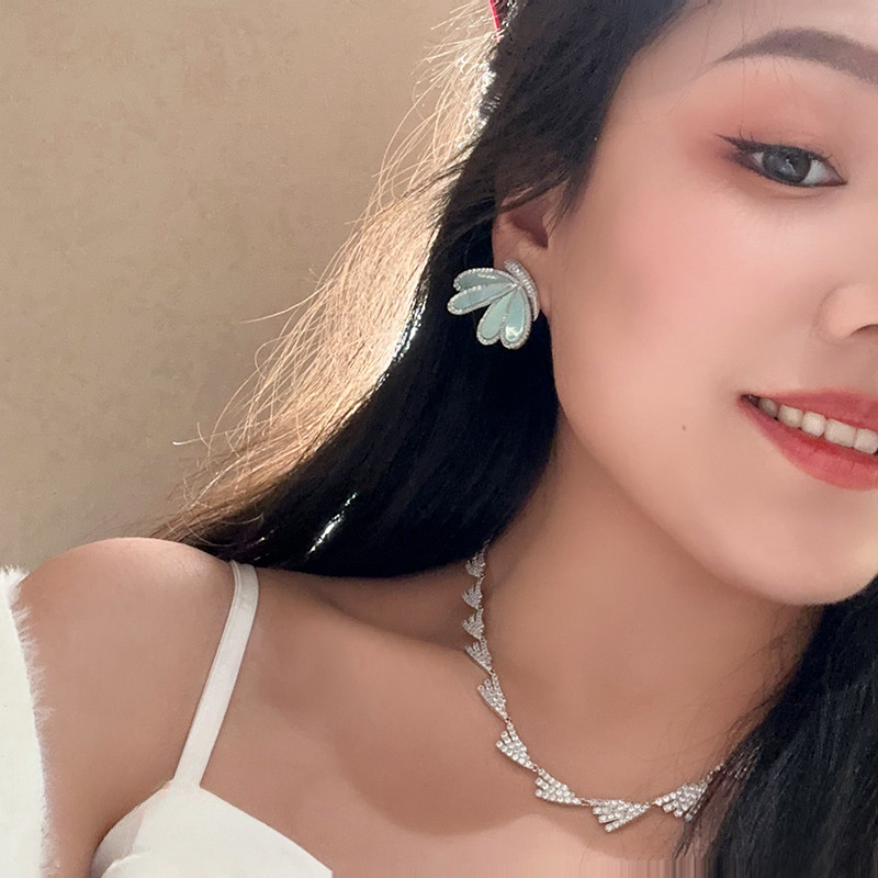 Bông tai bướm sang trọng nhẹ nhàng phong cách mới thanh lịch Zircon
