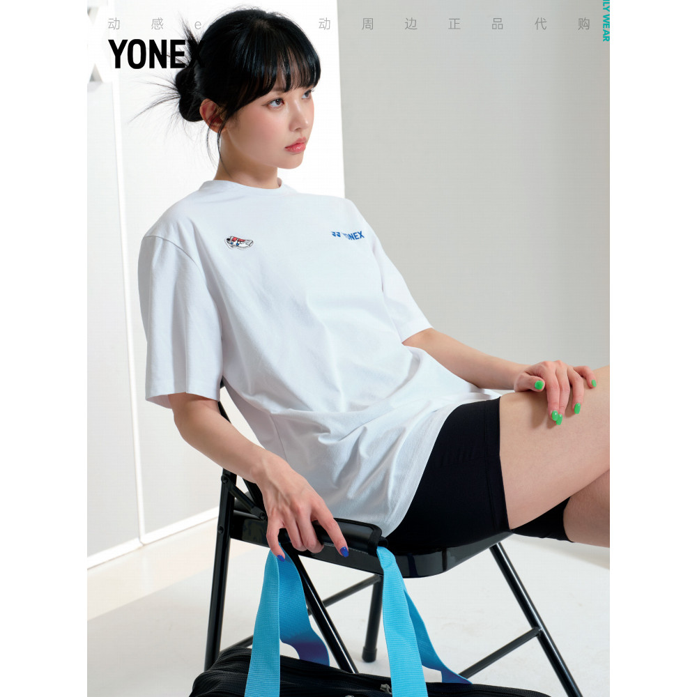 YONEX Áo khoác cầu lông cotton cao cấp tay ngắn nam nữ, thể thao 605