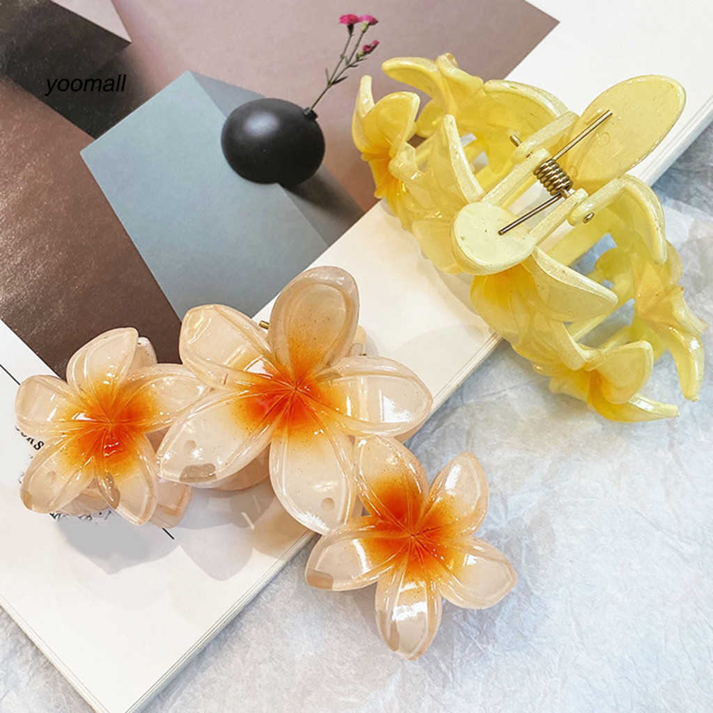 YO / Vuốt Tóc Dễ Thương Gradient Vuốt Tóc Hoa Phong Cách Vuốt Tóc Kẹp Nhẹ Gradient Màu Barrette Cho Nữ Đầu Lưng Phụ Kiện Tóc Đông Nam Á Yêu Thích