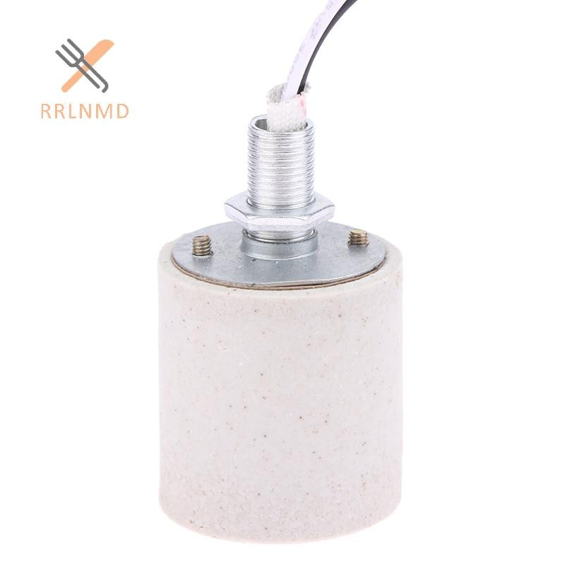 RRLNMD E14 / E27 Giá đỡ đèn vít bằng gốm Bộ chuyển đổi chịu nhiệt Đèn LED Sử dụng tại nhà Ổ cắm tròn cho đế bóng đèn có cáp MỚI