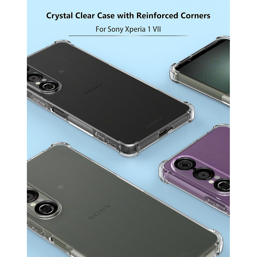 Dành Cho Sony Xperia 1 VII Vỏ Mềm Chống Sốc Pha Lê Gel Trong Suốt TPU Chống Sốc
