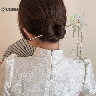 KUZHEN Cổ Điển Trung Quốc Tóc Dính Chân Cho Nữ Hoa Ngôi Sao Tươi Handmade Kẹp Tóc Quyến Rũ Phụ Kiện Trang Sức