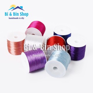 Cuộn Dây Cước Thun Lụa Co Giãn Nhiều Màu Xỏ Hạt Chuỗi Làm Vòng Đeo Tay