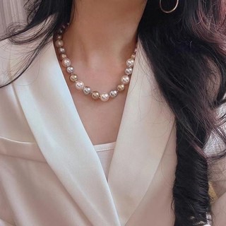 [ DAISYN ] N993 vòng cổ ngọc trai mix màu trắng kem xám , dây chuyền ngọc trai nhân tạo , chuỗi hạt ngọc