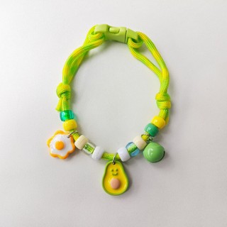 Vòng cổ chó mèo Vòng cổ chuông có thể điều chỉnh Vòng cổ dấu chân dễ thương Vòng cổ đầy màu sắc đơn giản