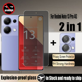Kính cường lực chống nhìn trộm 2 trong 1 Redmi Note 13 Pro 4G Bảo vệ màn hình riêng tư cho Xiaomi Redmi Note 13 12 11 Pro Plus 14 4G 5G & Phim ống kính máy ảnh