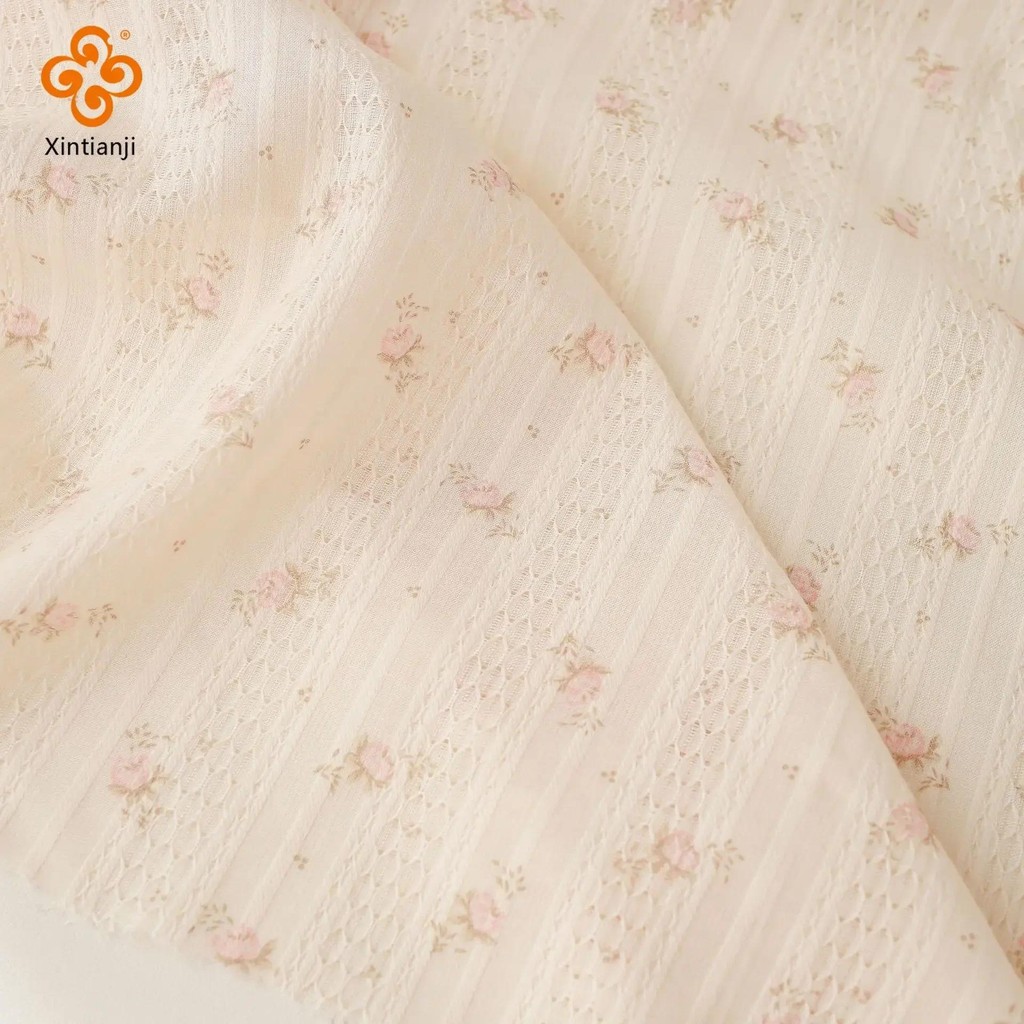 1 Mét / 0.5 Sân Hoa Cotton Ren Jacquard Vải In Kỹ Thuật Số Hoa Phong Cách Vintage DIY Nữ Váy Trẻ Em Đầm Búp Bê Quần Áo TJ21798