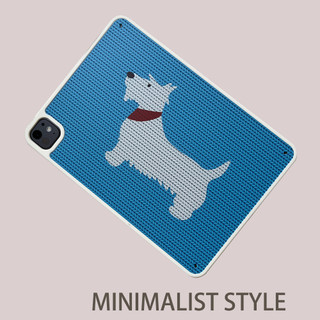 Vỏ cứng Acrylic Tuya Blue Puppy Cover cho Mini6 Mini7 A17Pro IPad 5 6 7 8 9 10 11 A16 Air 2 3 4 5 6 Air 11 M2 Pro10.5 10.2 "Pro11 2018 2020 2021 2022 M4 Pro13 2024 2025