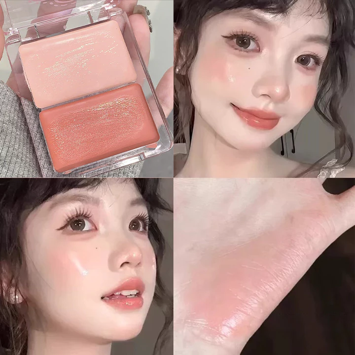 Phấn má hồng 2 màu dạng lỏng má hồng mềm ,má mọng nước, bôi trên má, mắt, dễ pha trộn Liquid blush