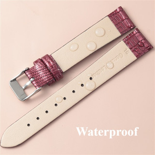 Dây đeo đồng hồ da họa tiết cá sấu 8-16mm dành cho nữ Vòng đeo tay đồng hồ thay thế 8mm 10mm 12mm 14mm 16mm Dây đeo đồng hồ da bò thật màu đỏ nâu xanh xanh xanh