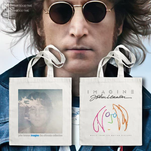 Túi Vải Rock John Lennon John Lennon In Hình Nam Nữ Vai Dung Tích Lớn Túi Mua Sắm Túi Xách 619