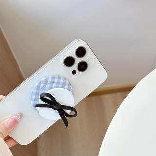 Lưới Đồng Bằng Nơ Tròn Giá Đỡ Điện Thoại Từ Tính Cho IPhone 16 15 14 13 12 Pro Max 14 Plus Có Thể Gập Lại Pop Ring Grip Co Giãn Để Bàn Đứng P2