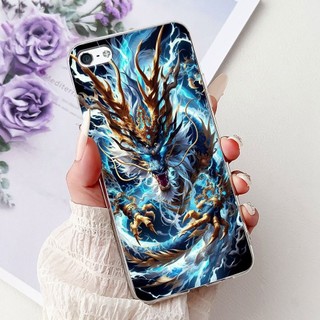 Dành Cho iPhone 5 5s SE (2016) 4 4s Mới Thoáng Mát Tranh Rồng Silicon Mềm TPU Vỏ Điện Thoại