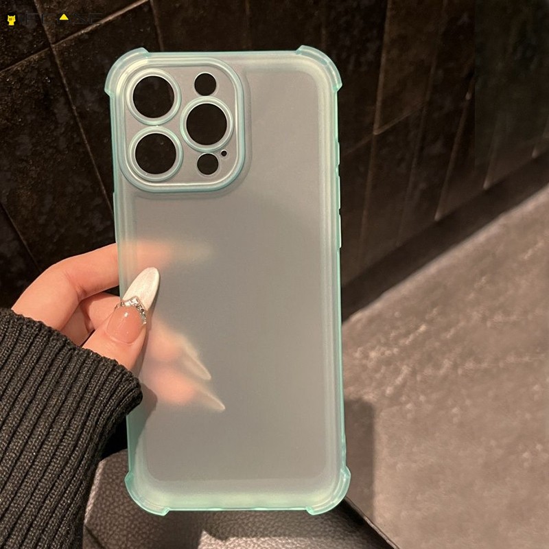 Dành cho iQOO Z10 Z9 Turbo Z7 Z6 Pro Turbo + Lite Z10x Z9x Z7i Vỏ Điện Thoại Macaron Màu Mờ Mờ Dễ Thương Đơn Giản Trong Suốt Chống Sốc Vỏ Mềm Ốp Lưng