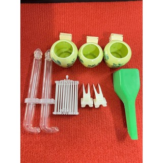 Combo cóng chào mào gắn sẵn tai (1 bộ cóng ngẫu nhiên+2 cóng nước trắng+2 xiên tàu+1 rọ+1xúc nhựa)