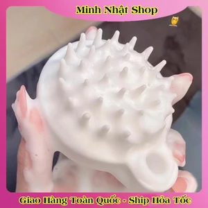 Lược gội đầu silicon mát xa da đầu, giảm rụng kích thích mọc tóc