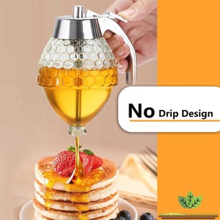 Hộp đựng mật ong thủy tinh 8oz có chân đế lọ mật ong không rách cho xi rô phong hoặc mật ong Hộp đựng thiết kế tổ ong thanh lịch để trang trí gia đình và nhà bếp nhựa ABS silicone an toàn
