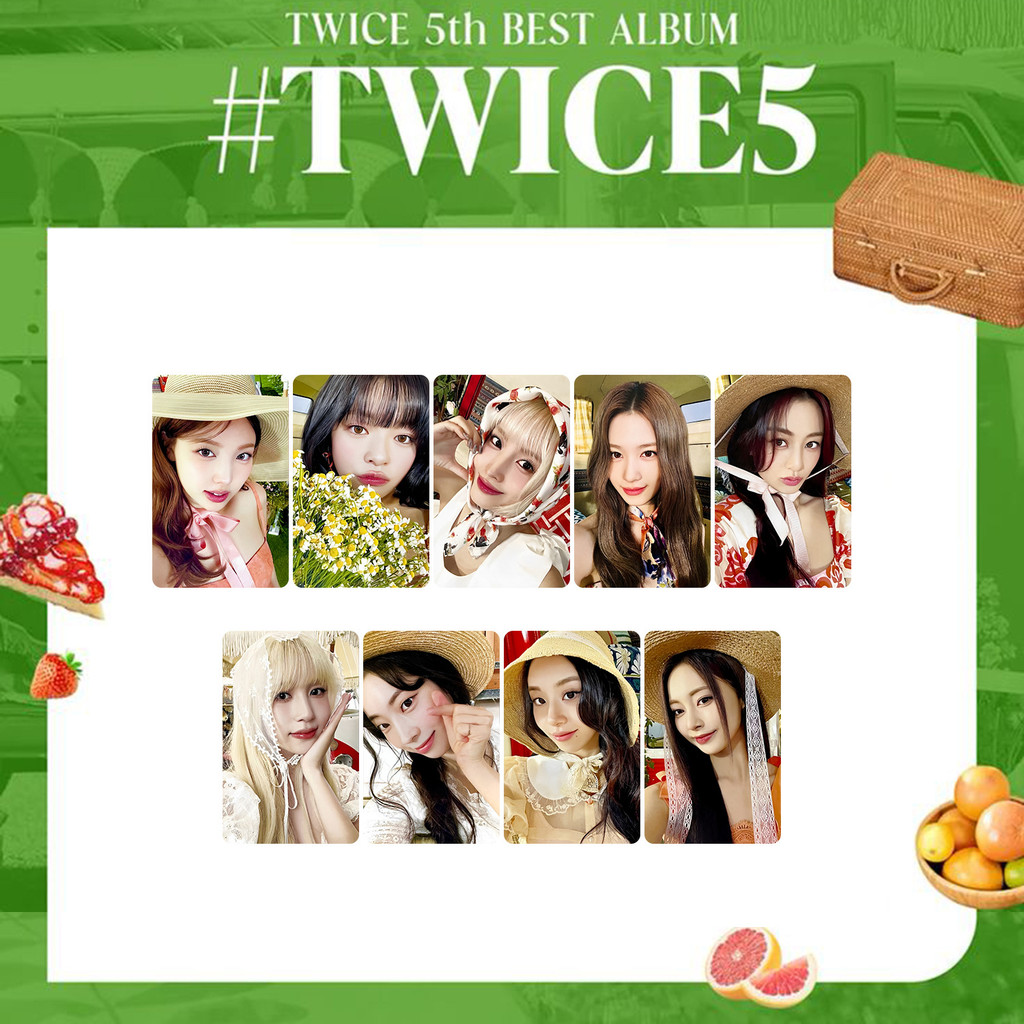 5-9 chiếc TWICE5 5th BEST ALBUM Lomo Cards Strategy 2025 Season Greeting Photocard Nayeon Jeongyeon Momo Sana Jihyo Mina Dahyun Chaeyoung Tzuyu Kpop Bưu thiếp YM