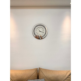 Trang trí nội thất Đồng hồ treo tường thủy tinh Kim cương sáng tạo Tắt tiếng Phòng khách gia đình hiện đại