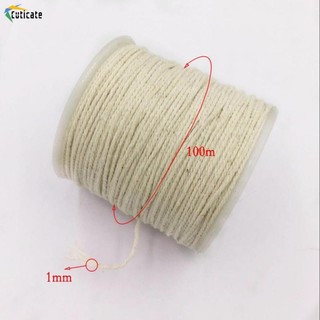 Dây cotton macrame 1mm tự nhiên, dùng đan móc treo cây, làm dây đan