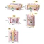 Túi đựng đồ du lịch GUSTAVA, Túi xách đựng mỹ phẩm dung tích lớn bằng vải Cotton, dễ thương có dây kéo Túi đựng hành lý đa chức năng chống nước dành cho nữ