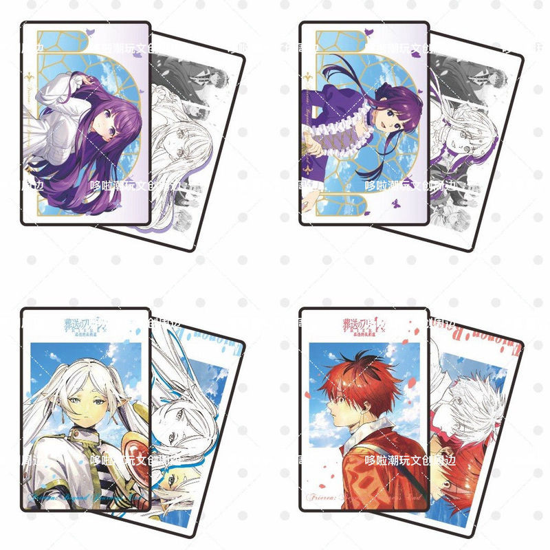 Frieren: Beyond Journey 's End Blind Box Cards – Thẻ Anime sưu tập hai mặt, 24 gói mỗi hộp (8,5 × 5,4 cm)