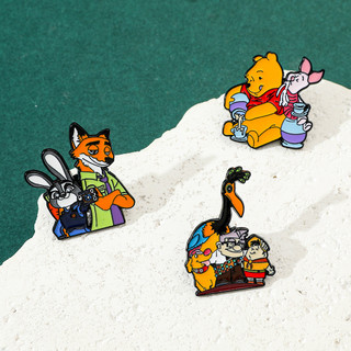 Hoạt Hình Dễ Thương Gấu Winnie Huy Hiệu Kim Loại Cáo Nick Judy Thỏ Nhân Vật Hoạt Hình Thổ Cẩm