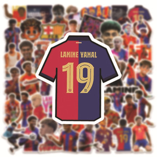 GC9 50 Cái / bộ FC Barcelona FCB Lamine Yamal Bóng Đá Ngôi Sao Trang Trí Dán Cho Xe Ô Tô Điện Thoại Di Động CG9