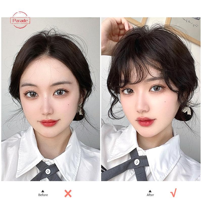 Diễu Hành Thời Trang Giả Không Khí Nổ Tóc Nối Dài Phong Cách Truyện Tranh Viền Tự Nhiên Fuffy Kẹp Xoăn trong Viền Trước Tóc Nối Dài VN