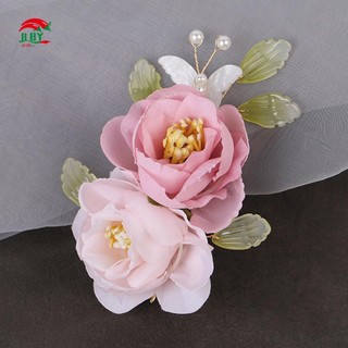 Kẹp Tóc Hoa Lụa Bên & Quần Áo Trung Quốc Mũ Đội Đầu Cho Trẻ Em