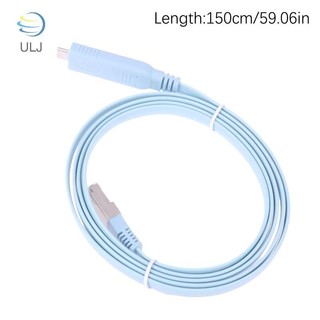 Cáp điều khiển ULJ 1.5m Usb C sang Rj45 Rs232 Bộ chuyển đổi nối tiếp cho bộ định tuyến Cáp điều khiển Type-C Rj 45.