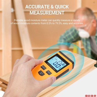 Máy đo độ ẩm bằng gỗ kỹ thuật số GM630 Máy đo độ ẩm bằng gỗ cầm tay có đèn nền LCD 8 bánh răng có thể chuyển đổi với pin 9V 6F22 cho hầu hết các loại vật liệu gỗ