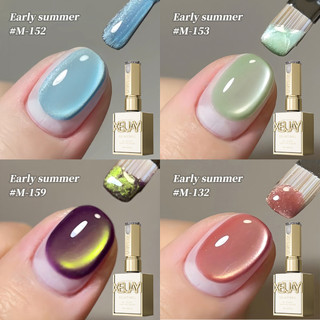 XEIJAYI Dòng sản phẩm gel móng tay mắt mèo mùa hè đầu, đá quý trong suốt, hạt thủy tinh, keo trị liệu mắt mèo, nghệ thuật làm móng cho tiệm nail 15ml