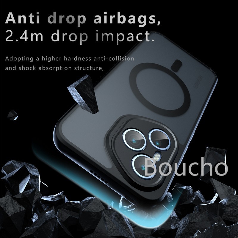Dành Cho Honor 400 Pro Ốp Lưng DNP-NX9 DNY-NX9 Túi Khí Chống Rơi TPU PC Case, Từ Tính HD Trong Suốt Chống Sốc Acrylic PC Dành Cho Honor 400 Lite Case