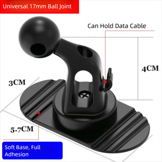 Giá đỡ điện thoại ô tô MELEN, đế dán giữ an toàn, đầu bi 17mm xoay 360°, phụ kiện xe