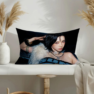 Vỏ gối hình chữ nhật Aespa Vỏ gối Sofa bằng vải Polyester in một mặt Trang trí nhà cửa (Không có lõi)