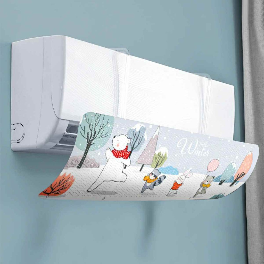 Tắm Chắn Gió Điều Hòa Cao Cấp Hòa Xoay 180 Độ, Điều Chỉnh Kích Thước Tùy Ý, Tấm Chắn Máy Lạnh Đảo Hướng Gió