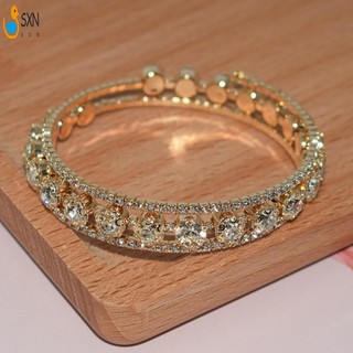 Vòng tay kim cương giả Ferroalloy Thiết kế cổ điển tuyệt vời Vòng tay tròn cho các sự kiện tiệc Hẹn hò hàng ngày