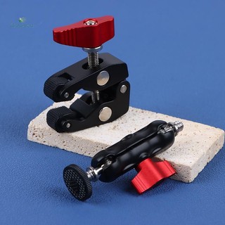 [Nhà Điện] Kẹp Hợp Kim Nhôm Có Kẹp Tay Đôi 1 / 4 '' 3 / 8 '' Lỗ Cho Điện Thoại Video Mount Camera Màn Hình Đèn LED Mic mới
