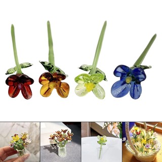 LOVIVER Mini Thủy Tinh Hoa Hình Hoa Thủ Công Quà Tặng Trang Trí Trang Trí Cho Nữ Bé Gái Văn Phòng Lễ Tạ Ơn Phòng Ngày Lễ Tình Nhân