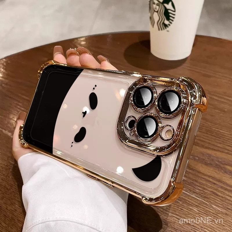 Ốp điện thoại biểu cảm Panda cho X8A X7A X6 X5 X6S X6B X9B X9A X8 X7 4G 5G Honor 70 90 200 Pro Huawei Nova 12S 7 SE Bảo vệ bốn góc