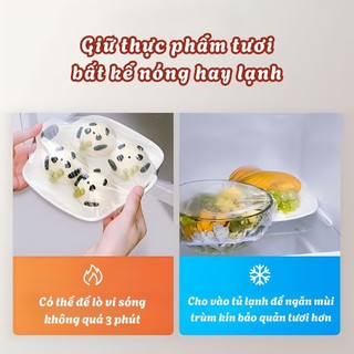 Túi 500 Chiếc Màng Bọc Thực Phẩm Co Giãn Chất Liệu PE An Toàn Thực Phẩm Ngăn Mùi Và Côn Trùng