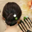Kẹp Tóc Ba Ngón Đính Cườm Đầu Sau Đơn Giản - Dụng Cụ Tiện Ích Sang Trọng