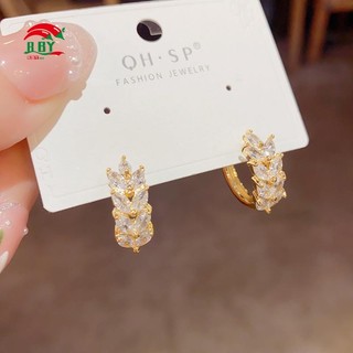 【COD】Bông tai lúa mì zircon vàng 18K dành cho nữ - phụ kiện trang sức quà tặng không gây dị ứng