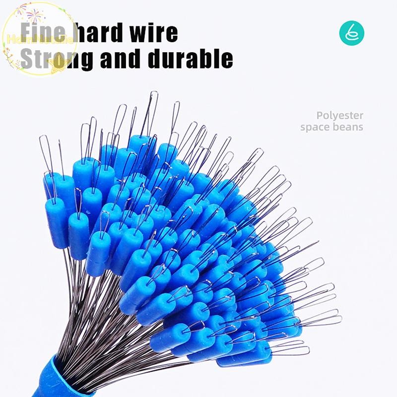 HdmNatalie 100 Cái / túi Nhiều Màu Phao Câu Cá Bobber Nút Chặn Silicon Không Gian Đậu Kết Nối Dây Câu Phụ Kiện Câu Cá VN