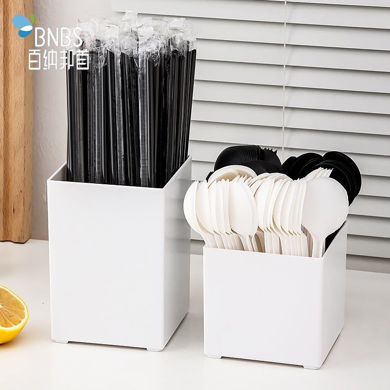 Hộp đựng cốc, thìa dùng một lần cho quán cà phê, hộp lưu trữ khăn ăn
