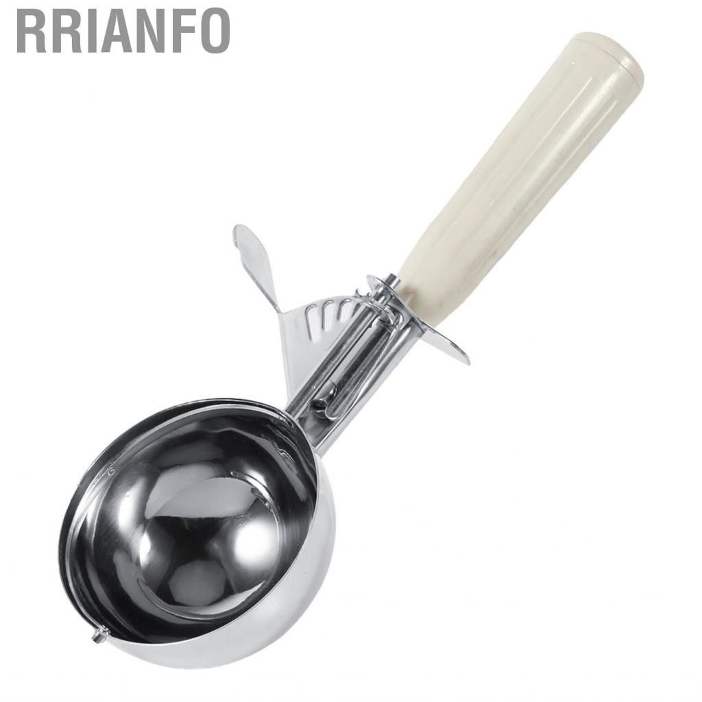 Rrianfo Rrianfo-VN Ice Cream Scoop Thép không gỉ thực tế thìa với tay cầm bằng nhựa Công cụ nhà bếp nóng (8cm)