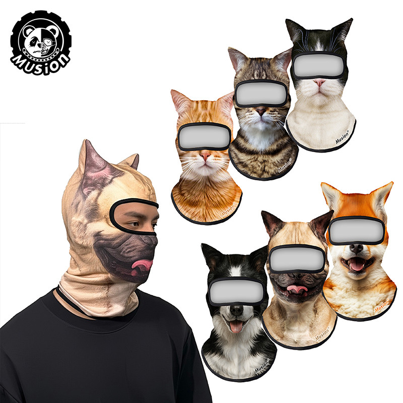 Musion Kính Thoáng Khí Lỗ 3D Động Vật Balaclava Mặt nạ Có Tai Cho Lễ Hội Âm Nhạc Raves Trượt Tuyết Tiệc Halloween Hoạt Động Ngoài Trời