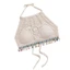 Treeling Nữ Bohemian Móc Dây Áo Ngực Bikini Cotton Không Lưng Có Tua Rua