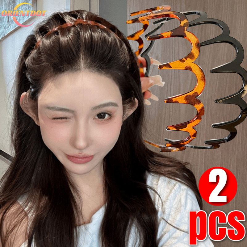 Băng Đô Răng Cố Định Sóng Thời Trang - Vòng Tóc Co Giãn Chống Trơn Trượt Dành Cho Bé Gái Rửa Mặt Thể Thao Sử Dụng | Hiệu ứng hàng đầu Fluffy Head